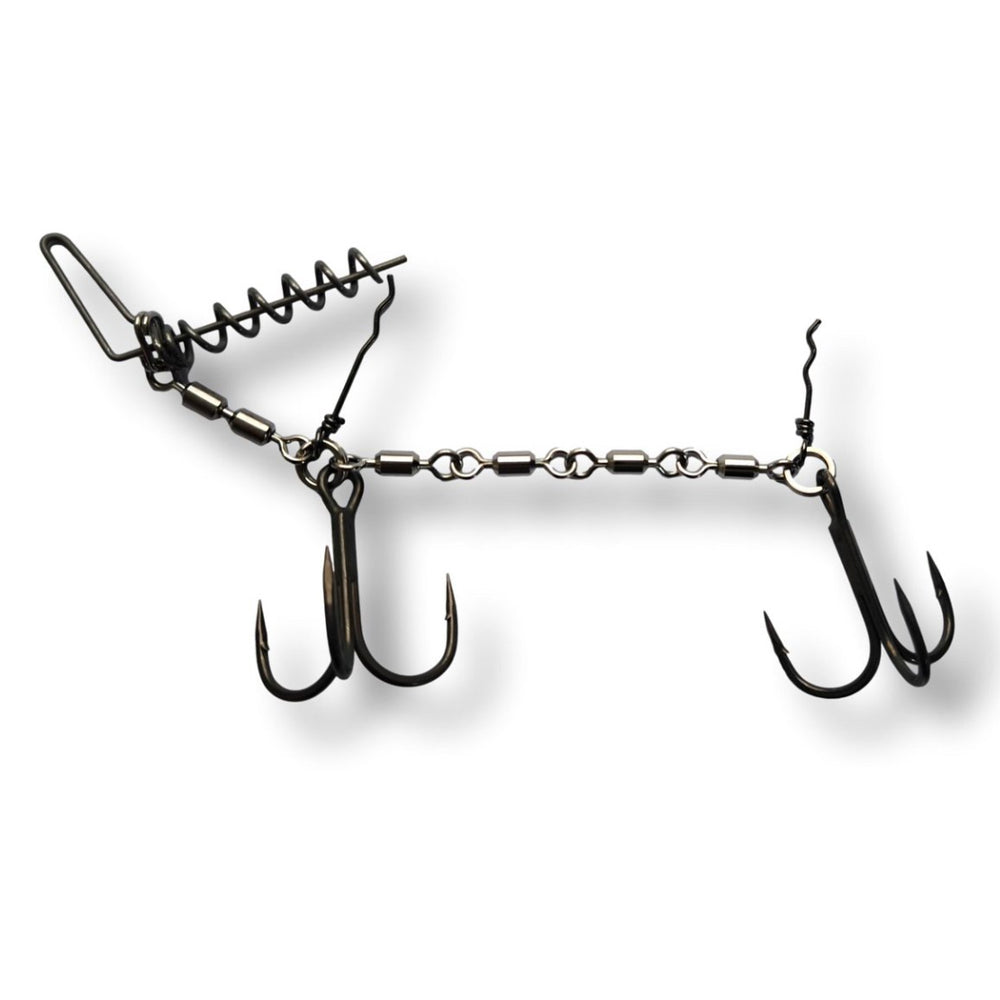 Pikecraft XXXL Swivel Stinger Kit 5/0 | 1 StingerRig 5/0 BKK + 1 Big Screw